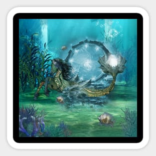 Awesome steampunk seahorse Sticker